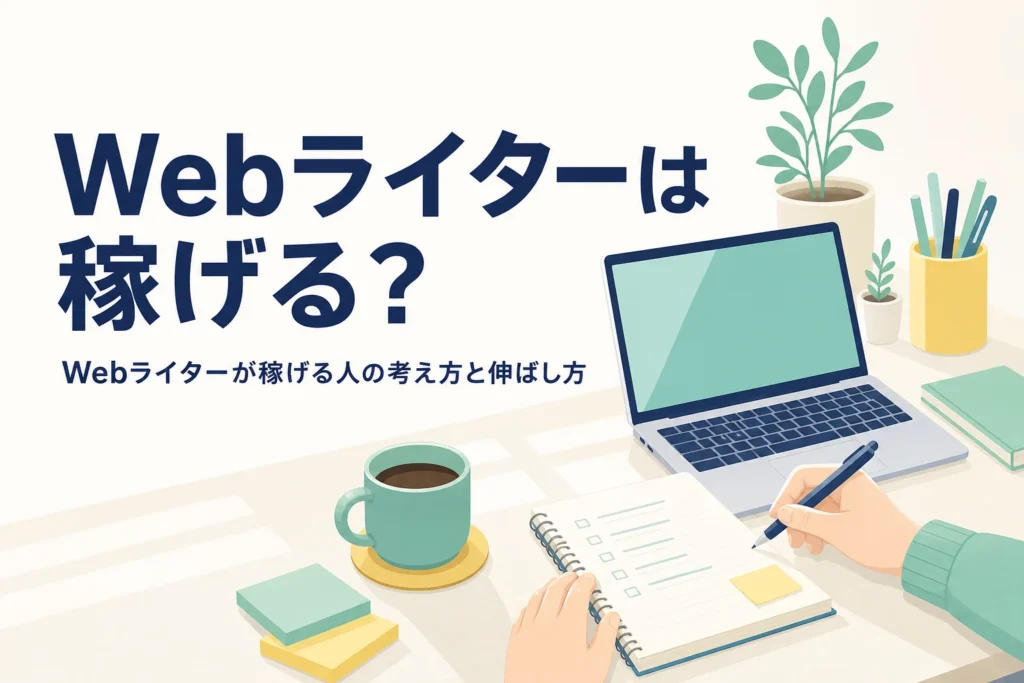 Webライターとして稼げるか考えながら作業する机の上の様子
