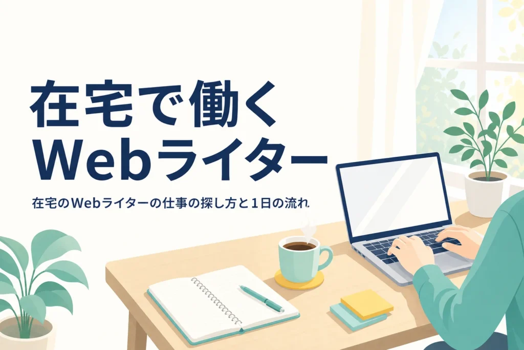 自宅の書斎スペースで在宅のWebライターとして記事を書いている様子